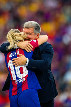 Joan Laporta, President of FC Barcelona and Fridolina