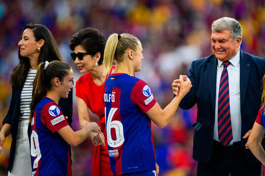 Joan Laporta, President of FC Barcelona and Fridolina