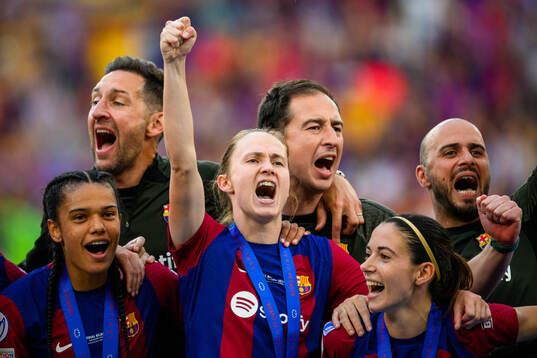 Caroline Graham Hansen Barcelona celebrate