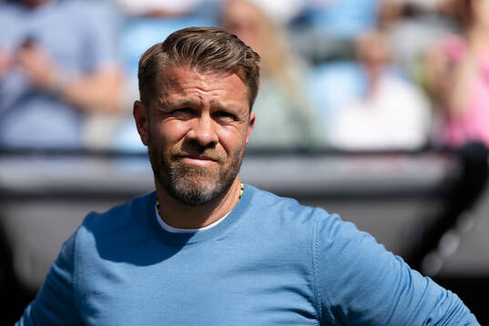 Häckens tränare Pål Arne Johansen innan fotbollsmatchen