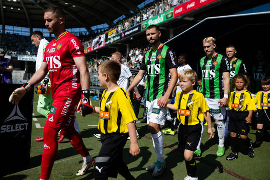 GAIS Axel Norén innan fotbollsmatchen i Allsvenskan mellan