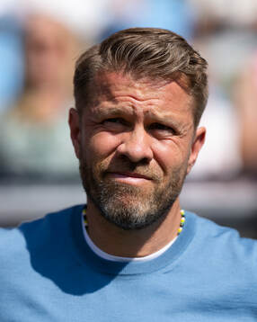 Häckens tränare Pål Arne Johansen innan fotbollsmatchen