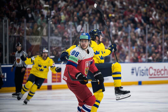 David Pastrnak of Czech Republic looks dejected and Marcus