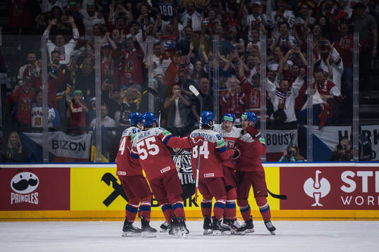Dominik Kubalik of Czech Republic celebrates