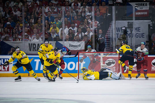 Goaltender Filip Gustavsson of Sweden