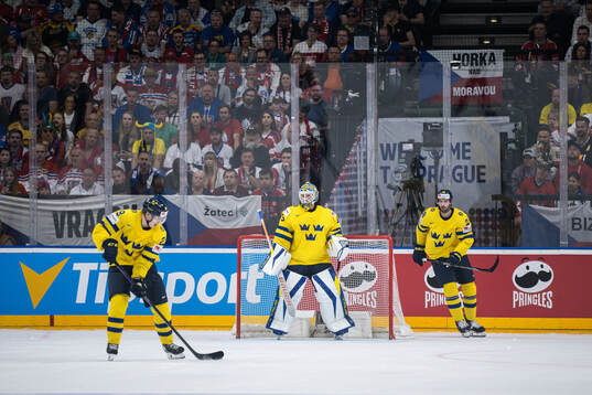 Goaltender Samuel Ersson of Sweden