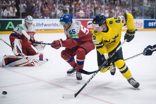 Libor Hajek of Czech Republic and Fabian Zetterlund of