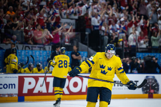 Pontus Holmberg of Sweden looks dejected