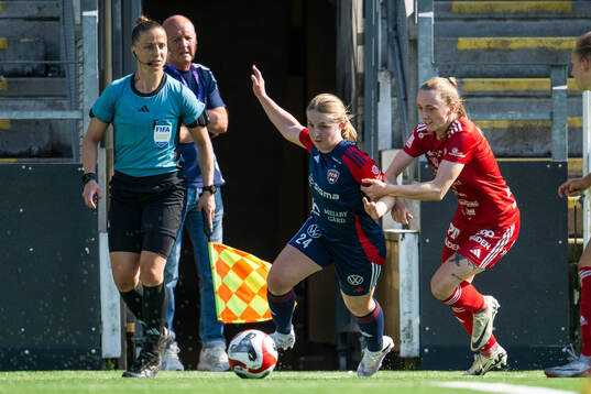 FC Rosengårds Hanna Andersson och Piteås Ásla Johannesen