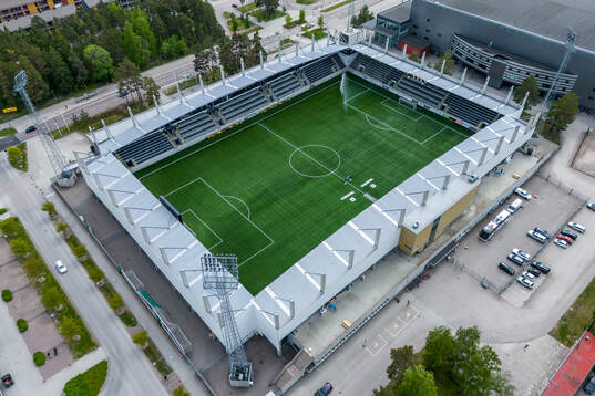 Drönarvy av Gavlevallen
