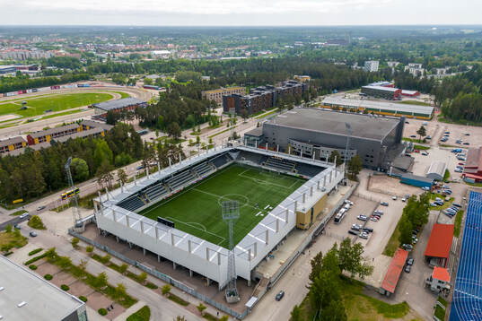Drönarvy av Gavlehov, Gavlevallen och Monitor ERP Arena