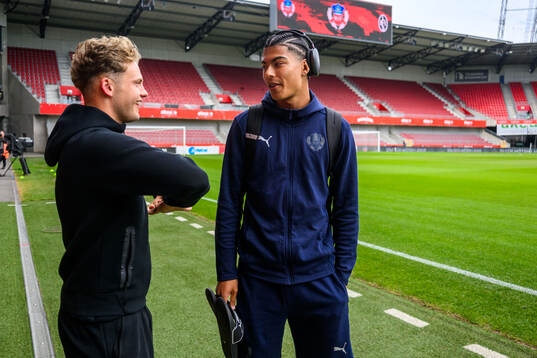 Landskronas Frederik Ihler och Helsingborgs Milan Silva