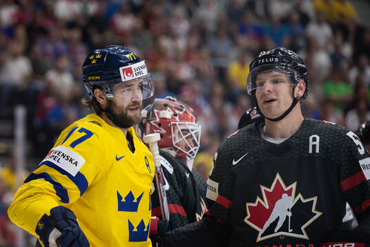 Victor Hedman of Sweden and Colton Parayko of Canada