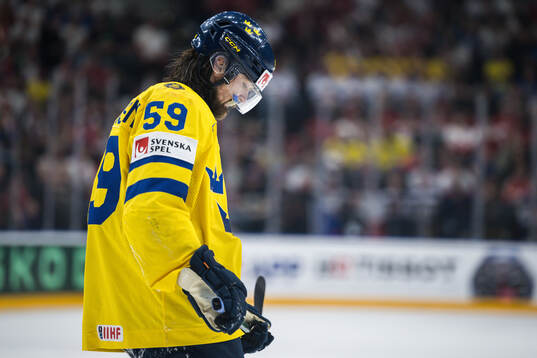Linus Johansson of Sweden in pain