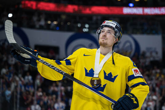 Jesper Frödén of Sweden celebrates