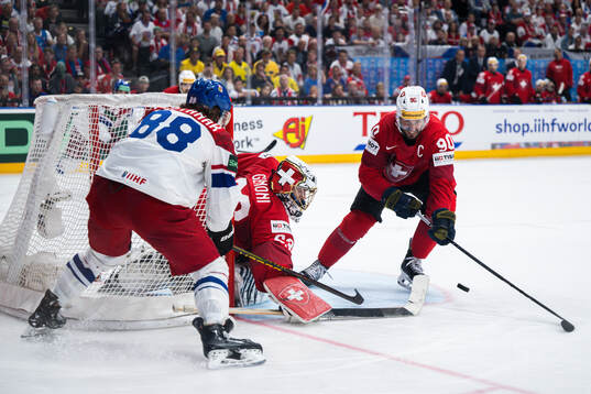 David Pastrnak of Czech Republic, goaltender Leonardo
