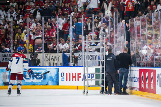 Sheet of plexi glass being replaced