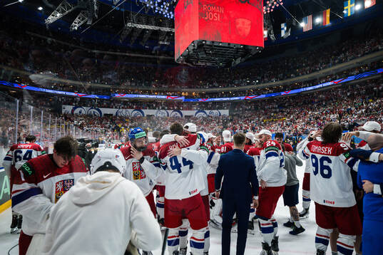 Players of Czech Republic celebrate