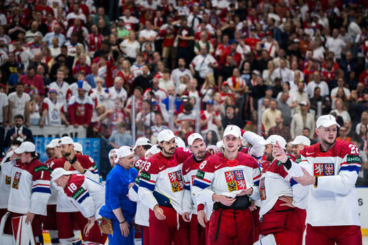 Players of Czech Republic celebrates