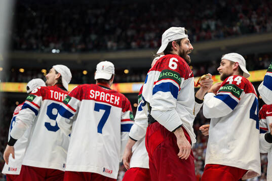 Michal Kempny of Czech Republic celebrates