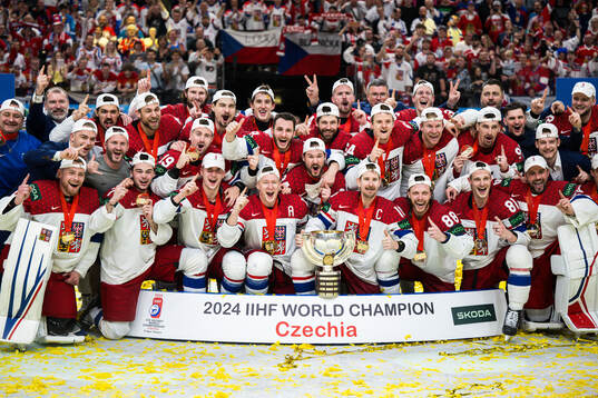Players of Czech Republic celebrate