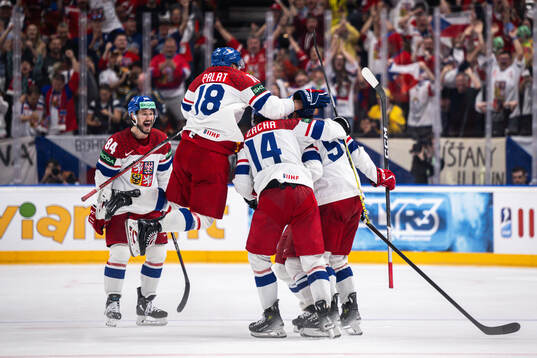 Ondrej Palat of Czech Republic celebrate the 0-1 goal by