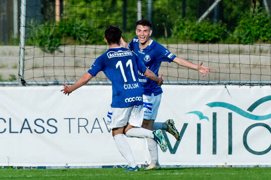 Trelleborgs Eren Alievski jublar