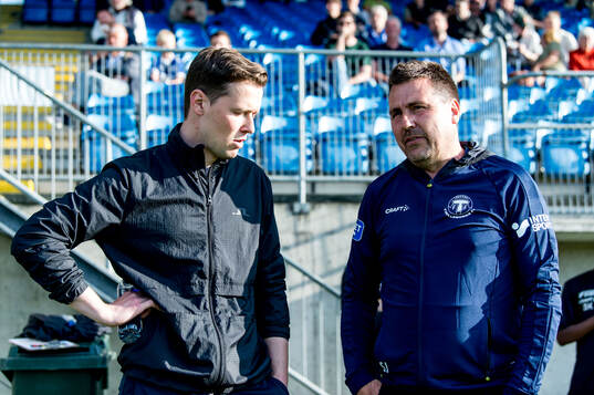 GIF Sundsvalls tränare Douglas Jakobsen och Trelleborgs