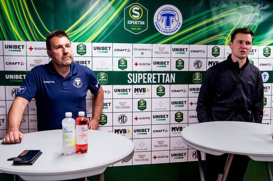 Trelleborgs tränare Stefan Jacobsson och GIF Sundsvalls
