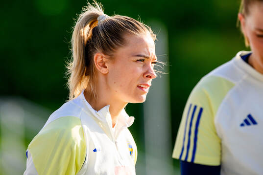 Fridolina Rolfö of Sweden at a training session the