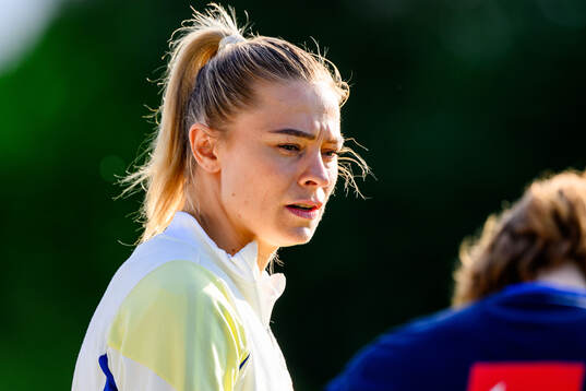Fridolina Rolfö of Sweden at a training session the