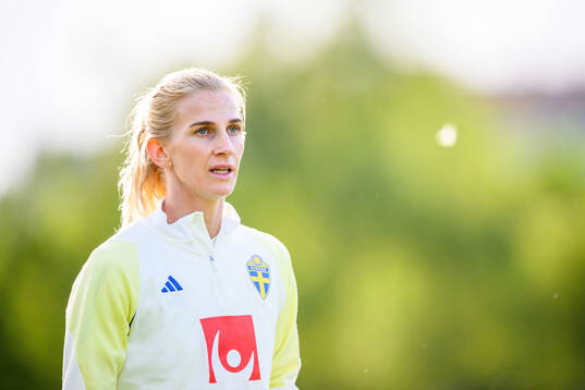 Sofia Jakobsson of Sweden at a training session the