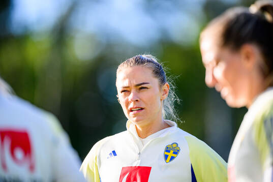 Fridolina Rolfö of Sweden at a training session the