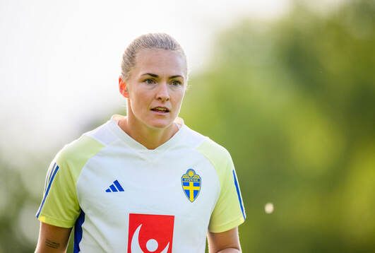 Magdalena Eriksson of Sweden at a training session the