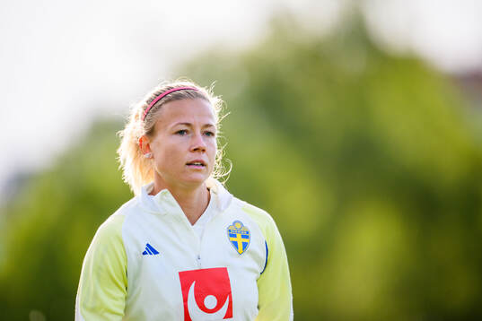 Hanna Glas of Sweden at a training session the