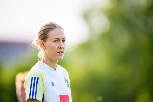 Emma Kullberg of Sweden at a training session the