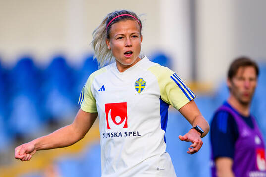 Hanna Glas of Sweden at a training session the