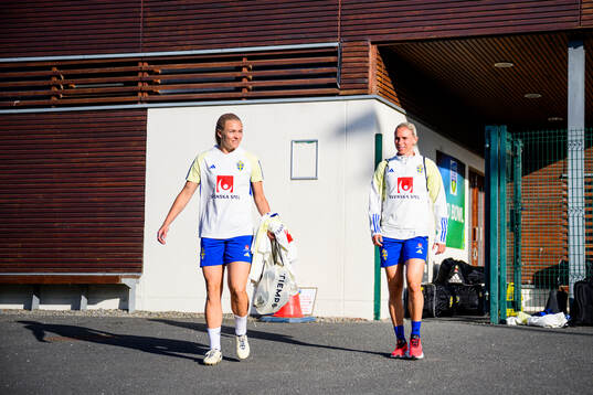 Magdalena Eriksson and Jonna Andersson of Sweden at a