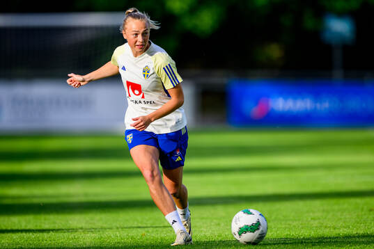 Hanna Bennison of Sweden at a training session the