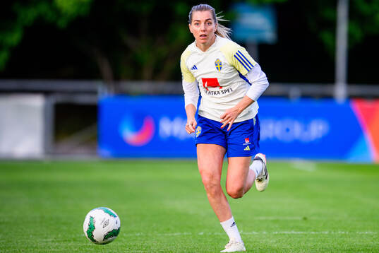 Linda Sembrant of Sweden at a training session the