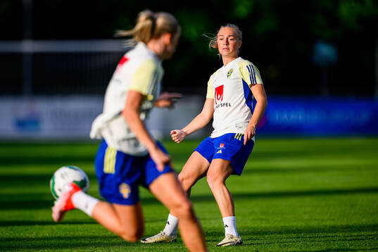 Hanna Bennison of Sweden at a training session the