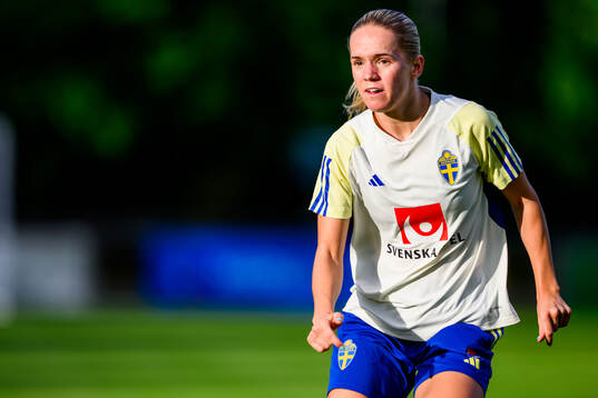 Hanna Lundkvist of Sweden at a training session the