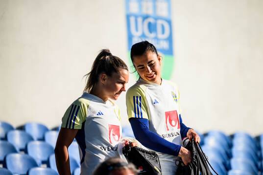 Johanna Rytting Kaneryd and Goalkeeper Zecira Musovic of