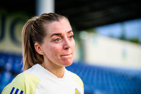 Linda Sembrant of Sweden at a training session the