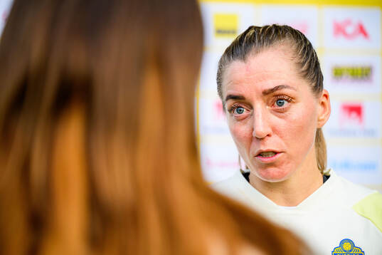 Linda Sembrant of Sweden at a training session the