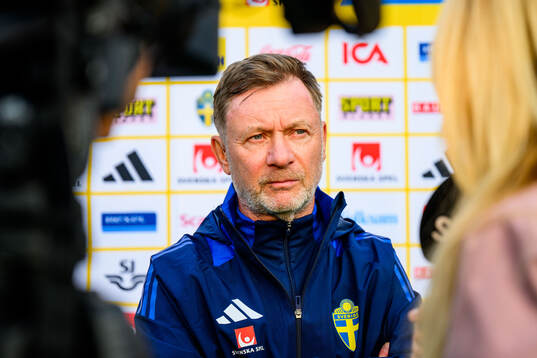 Head coach Peter Gerhardsson of Sweden at a training