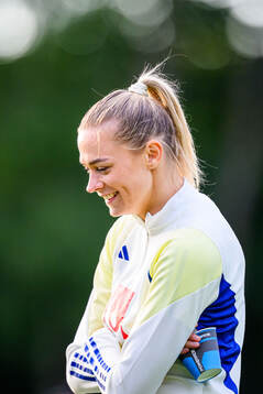 Fridolina Rolfö of Sweden at a training session the