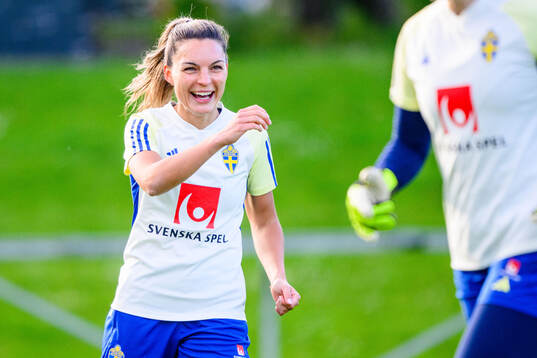 Johanna Rytting Kaneryd of Sweden at a training session the