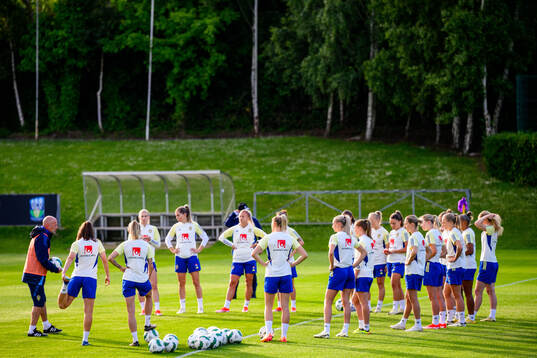 At a training session the