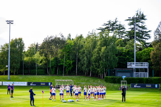 At a training session the